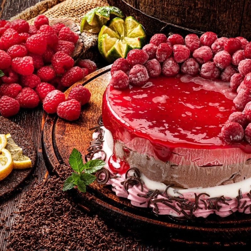 Málna-csoki-citrom parfé