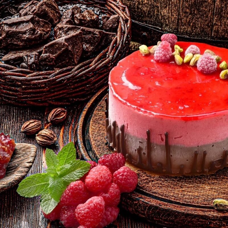 Vegán málna-csoki parfé