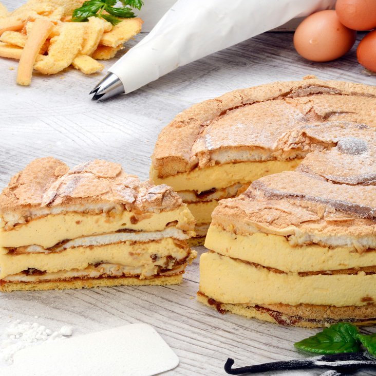 Madártej torta